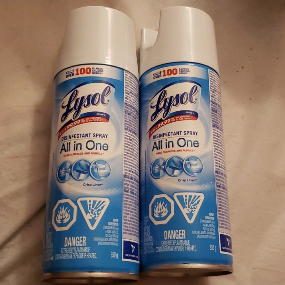 All In One Crisp Linen Scent Spray 13 oz each.  Set of 2.